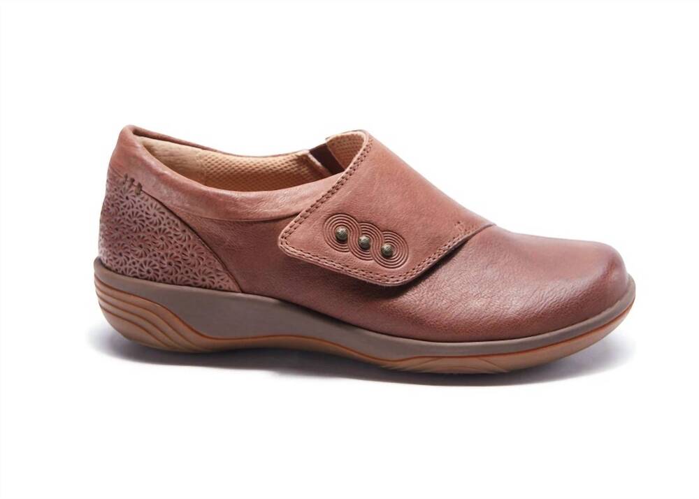 NEW HALSA FOOTWEAR women's anna slip on shoes in brown